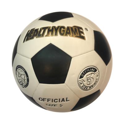 China Wholesale Promotion Boys Soccer Ball Sell Number 5 Black And White Soccer PVC Laminated Soccerball for sale