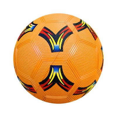 China Custom Promotion Design Logo And Printing 8 Nice Panels Premium Grain Surface Rubber Football for sale