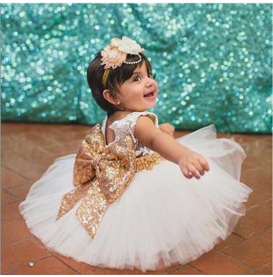 China Wholesale Anti-wrinkle Birthday Party Wedding Princess Children Sequin Flower Girl Dress Kids Girl Dresses Toddler Baby Clothes for sale