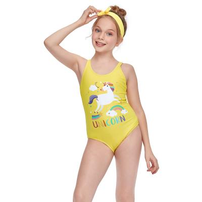 China 2022 Breathable New Wholesale Little Girl's Bikini Beachwear Fashion Macaron Print Children Boutique Swimwear Girls Summer Swimsuit for sale