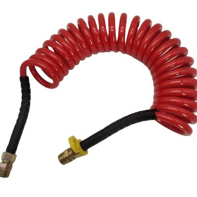 China High Quality Flow Gun Material Nylon Air Brake Coil Air Brake Factory Price PU PA Spiral Hose For Sale Standard Size Customized customer for sale