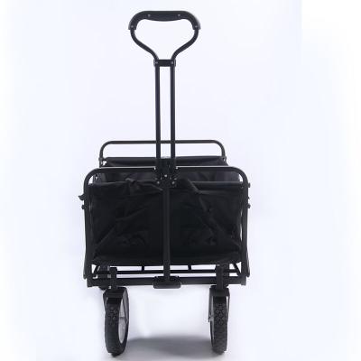 China Single Folding Cart Outdoor Folding Cart, Large Capacity Portable Beach Cart, Heavy Duty Utility Folding Cart with All Terrain Wheels for sale