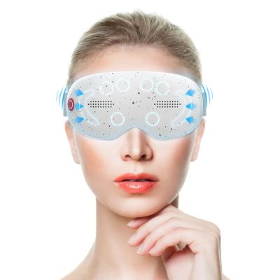 China Eye Customize Eye Muscles Fatigue Vibrating Relief EMS Massage Eye Tapping Device With Built-in Blue Head And Tooth Music Heating Ey for sale