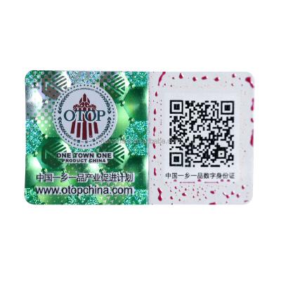 China Custom Anti-Counterfeiting Anti-counterfeiting Anti-Counterfeiting Label Stickers Promotion QR Code Design Security and Scratch Adhesive Label for sale