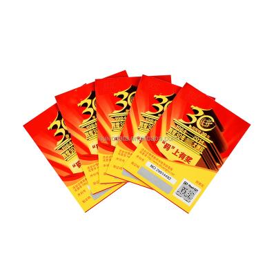 China Casino Design Scratch Free Gift Certificates Printing Professional Scratch Off Card Printing Custom Manufacture Brand Scratch Cards for sale