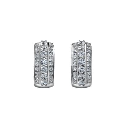 China Fashion high quality Sterling Silver classic punk style 925 jewelry best quality earrings for sale