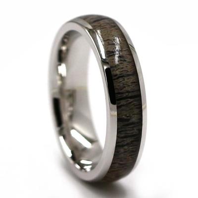 China SR0050 Factory New Trendy Unique Design 925 Sterling Silver Wood Wedding Ring for sale