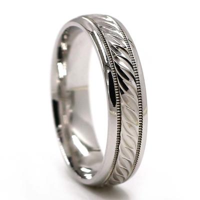 China SR00138 cnc jewelry machine fashion wedding ring pattern wedding bands 925 silver wedding rings with millgrain for sale