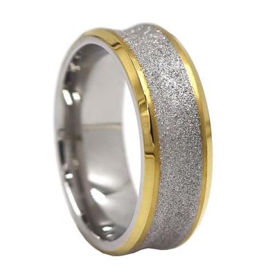 China LR248 CLASSIC Titanium Sparkle Jewelry Ring Wedding Ring Fashionable Wedding Band for sale