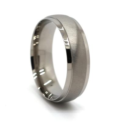 China CLASSIC Wholesale Titanium Jewelry Titanium Wedding Band Mens Wedding Rings Titanium for sale