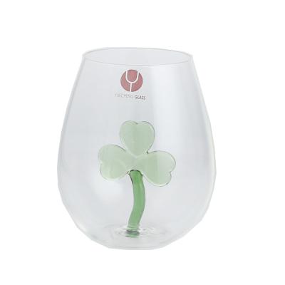 China Disposable Custom Cartoon Green Clover Water Cup for sale