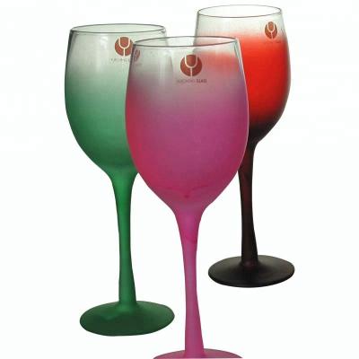 China Customized Viable Colored Cheap Crystal Glass Goblet 150ml Red Wine Cup for sale