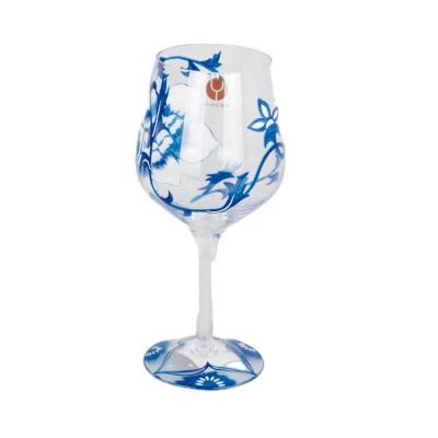 China Home Appliance Glass Tumblers Hand Print Wine Glasses With Unbreakable Gift Boxes for sale