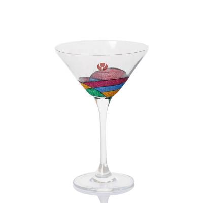 China New Unique Elegent Martini Cocktail Glass Double Wall Cocktail Glass Cup Wholesale Classic/Postmodern Cocktail Glass for sale