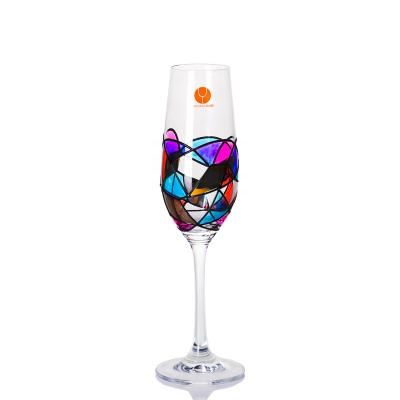 China High Viable Manufacturers Crystal Glass Cocktail Tall Martini Cup Butterfly Champagne Glass for sale