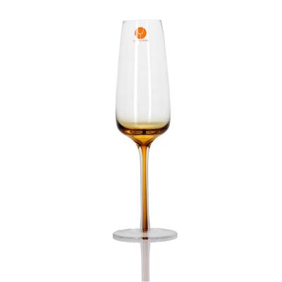 China Viable Handmade Champagne Flutes Cup Glasses Gift Set of Double Wall Drinking Glasses for sale