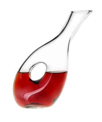 China Handmade High Quality Viable Crystal Glass Red Wine Decanter Swollen for sale