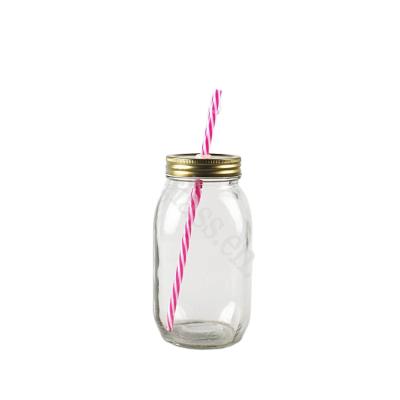 China 20 oz stocked glass mason jar with handle for sale