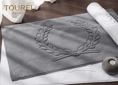 China White Color 100% Cotton Bath Mat Sets With Jacquard Custom Logo for sale