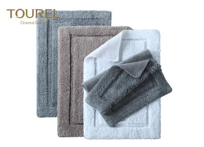 China Promotional Grey And Blue Striped Bath Mat Sets Spa Yoga Pool Beach Towel With Tassels for sale