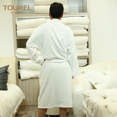 China Hotel-Matratzenschoner weiße Luxus-Towellings-Bademantel-Terry-Stoff-Badekurort-Robe zu verkaufen