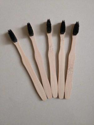 China Bristle Color 100% Biodegradable Bamboo Toothbrush / Hotel Bath Amenities for sale