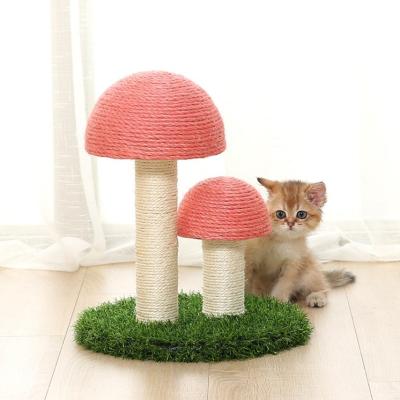 China Cat Scratcher Tree Cat Climbing cute pink 35*35*42cm viable viable Toy Mushroom Cat Scratcher for sale