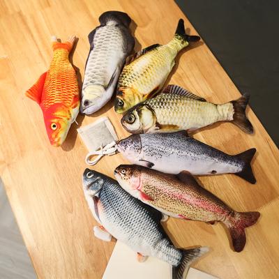 China Durability Factory Wholesale 3d Simulation Musical Fish Cat Toy Fishing Toys for sale