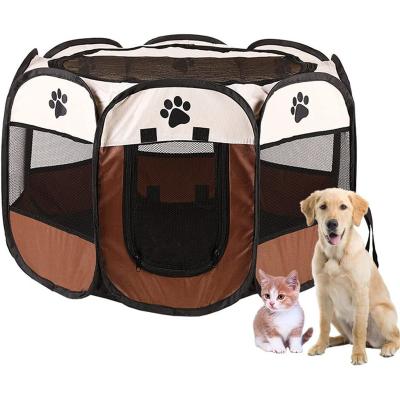 China Cat Pet House Outdoor Pet Tent Windproof PVC Oxford Cloth Portable Folding Travel Pet Tent for sale