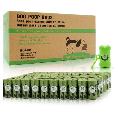 China Eco Viable Logo Poop Bags Custom 100% Recycle Green Biodegradable Pet Dog Poop Waste Bag for sale