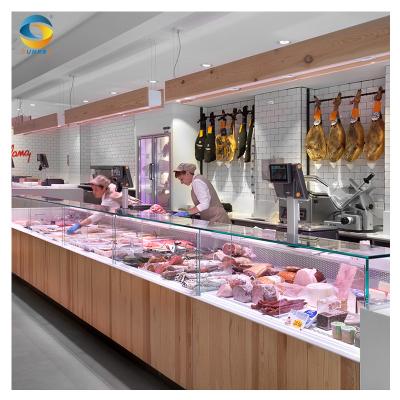 China Meat Cutting Butchery Equipment Refrigerator Display Butcher Shop Set Commercial Small Butcher Shop Equipment Full Set for sale