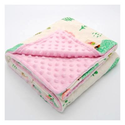 China PORTABLE Factory High Quality Soft Bubble Stitch Mink Fleece Baby Blanket for sale