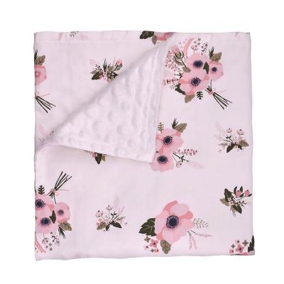 China PORTABLE Amazon Popular Baby Flower Cotton Blanket for sale