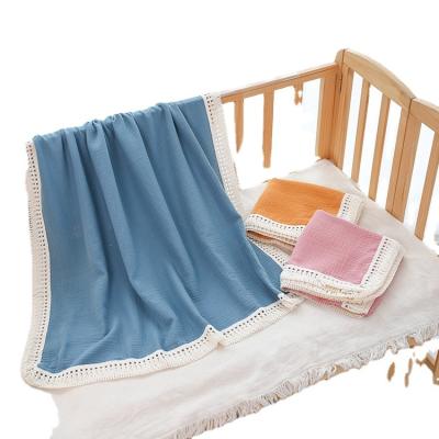 China PORTABLE Eco Friendly Baby Safety Blanket Towel Cotton Monogram Baby Blanket for sale