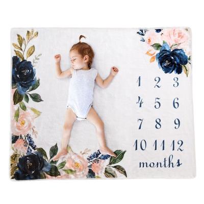 China 3D Baby Photography Newborn Rainbow Pattern Digital Printing Blanket Baby Taking Photo Background Photography Milestone Props Blanket for sale