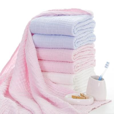 China 2022 Skin-Friendly Single Color Cotton Blanket Bathing Towel For Baby for sale