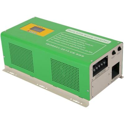 China Home Solar Power System Inverter 12v 220v Manufacturer 24v 48v 220v 6000w Pure Sine Wave Inverter 265*225*610mm for sale