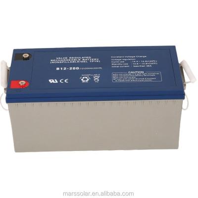 China 12v 100ah 200ah 250ah Solar Powered Battery Systems Storage Rechargeable Deep Cycle 12v 120ah Inverter Gel Battery For Solar System for sale