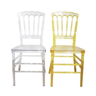 China Modern Luxury New Throne 2021 New Throne Decoration Furniture Acrylic Chiavari Clear Gold Hotel Party Reception Wedding Event Chairs On Sale for sale