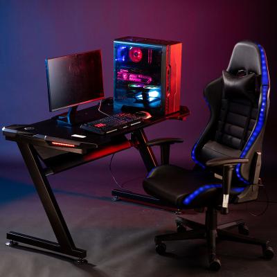 China (Size)China Z adjustable high quality game table for gamer home used gaming computer RGB gaming table PC desk in stock for sale