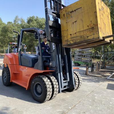 China Large Capacity 5-8 Ton Hotels Diesel Forklift Container Mast 5 Ton Diesel Forklift With Japanese Engine for sale