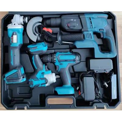 China TOLHIT 18v 125mm Cordless Drill 26mm Hammer Drill Angle Grinder Brushless Impact Wrench 4 In 1 Set Kits 4 In 1 Machine Tools Combination for sale