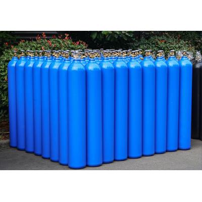 China Stock TPED 40L 250bar Steel Tank Seamless Industrial Oxygen Gas Cylinder High Pressure Portable Storage Ready Breathable Oxygen for sale