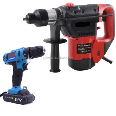 China TOLHIT 21v 900w Cordless Rotary Combination Hammer Drill 32mm Combination Hammer Drill Power Machine Tools Combo Set for sale