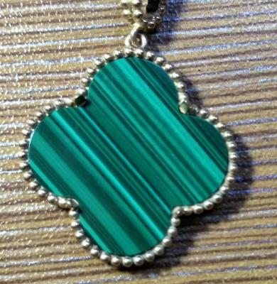 China Heart Chain Spacers Chains Stainless Steel Malachite Jewelry Accessories for sale