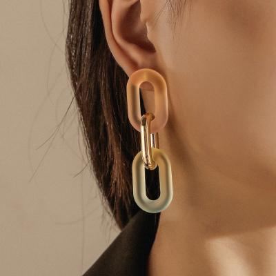 China Fashion Trendy Custom Resin Statement Jewelry Trendy Stud Earrings For Women for sale