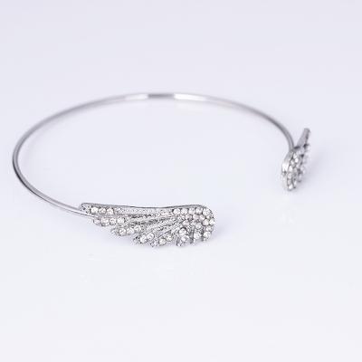 China Hot Selling Simple Angel Wings Adjustable Bangle Accessories Vintage Fashion Jewelry Elegant Bangle for sale