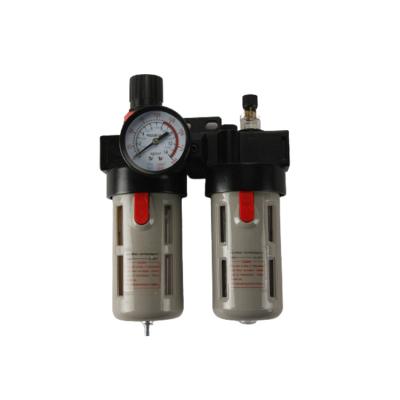 China Building Material Shop Two Units Air Filter Regulator Lubricator Air Compressor Filter Regulator Air Preparation Units for sale