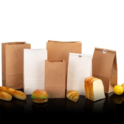 China Recycled Materials Food Grade Packing Brown Kraft Paper Bags Accept Max Design Craft Custom Takeaway Packaging Free Paper for sale