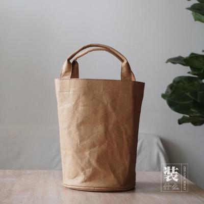 China Materials Storage Sack Recycled Paper Bag For Plants / Flower Kraft Storage Washable Cloth Customize Size And Color Home Food Offset Printing Accept for sale